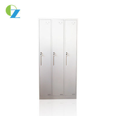 0.5mm Three Doors KD Steel Clothes Cabinet For Supermarket Staff