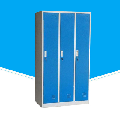 3 Door Thick 0.5mm Locker Office Cabinets For School Students