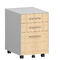 Wooden Front 3 Drawer Pedestal Cabinet For Mobile RAL Color
