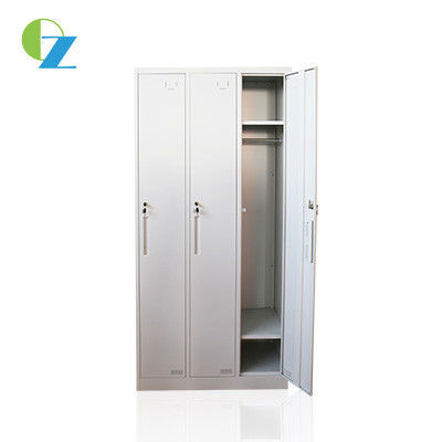0.5mm Three Doors KD Steel Clothes Cabinet For Supermarket Staff