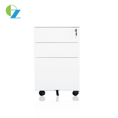 H620mm Metal Mobile Pedestal 3 Drawers Storage With Assembled Construction