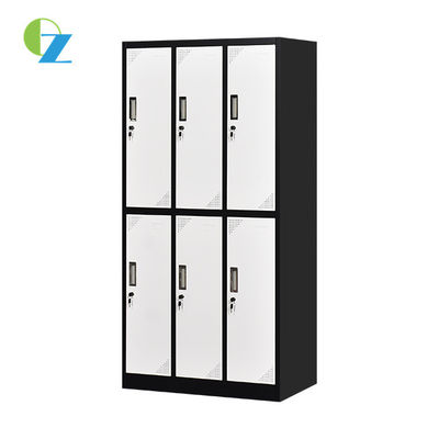 OEM Disassemble Steel Office Lockers School Gym Office Furniture 6 Door For Cloth