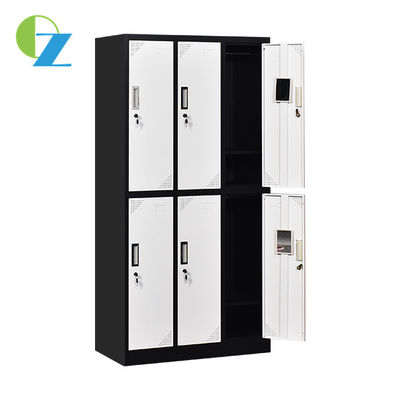 OEM Disassemble Steel Office Lockers School Gym Office Furniture 6 Door For Cloth