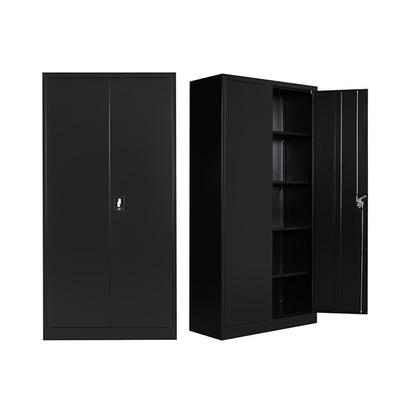 Office 2 Swing Door Locking Steel Filing Cupboard Easy Assemble Functional